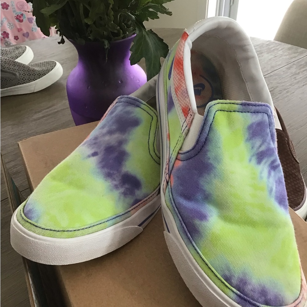 Colorful Tie-Dye womens Slip-On Shoes